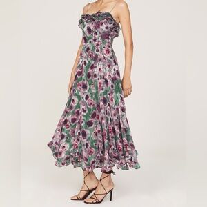 open lace back dress Slate Pleated Maxi Dress with Side Slits